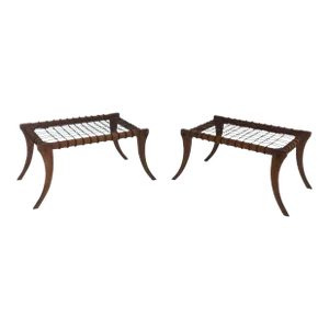 Modern Klismos Style Ottomans- a Pair