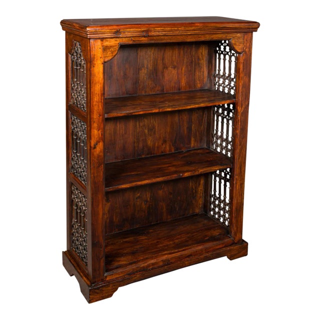 1980's Vintage Asian Open Bookcase Shelving Unit For Sale