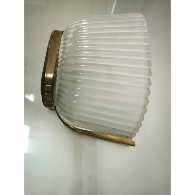 Brass and Glass Wall Light from Archimede Seguso, 1930s For Sale - Image 6 of 10