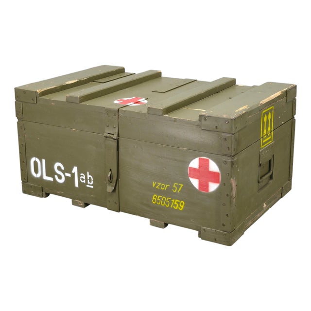 Czech Military Vzor 57 Medical Storage Chest, 1950s For Sale