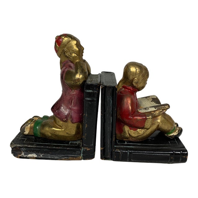 Vintage Armor Bronze Art Deco Bookends C. 1930s For Sale