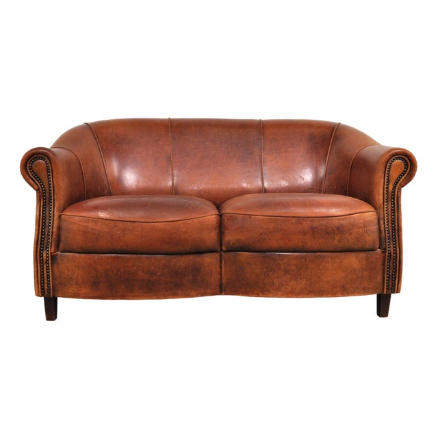 Vintage Joris Sofa in Sheep Leather, 1970s For Sale