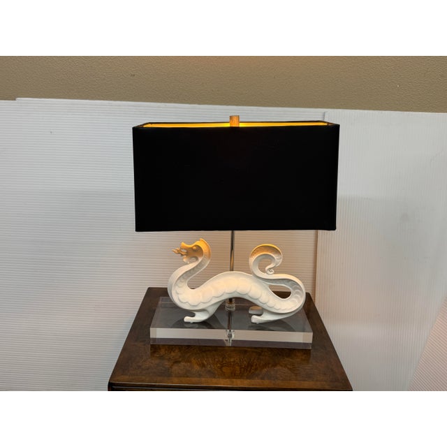 Jonathan Adler Porcelain Dragon Table Lamp For Sale - Image 11 of 12