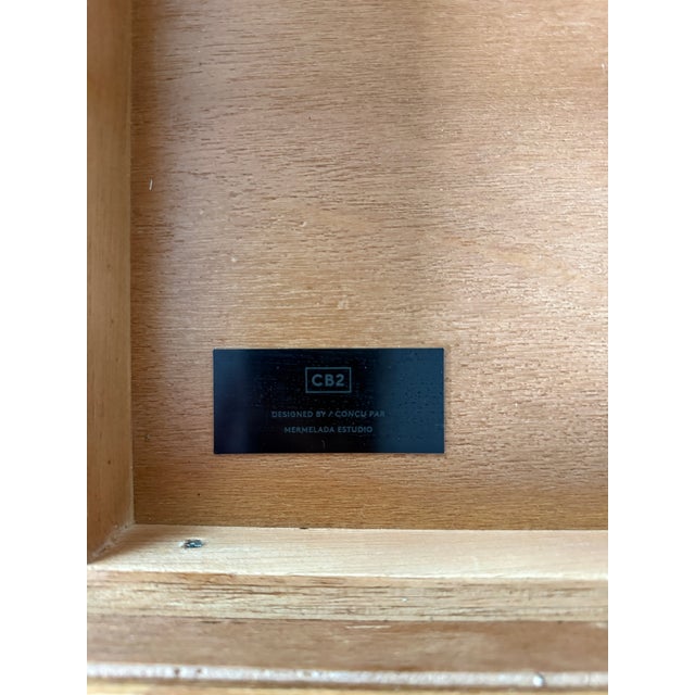 Wood Cb2 Bayu Rattan Desk For Sale - Image 7 of 7