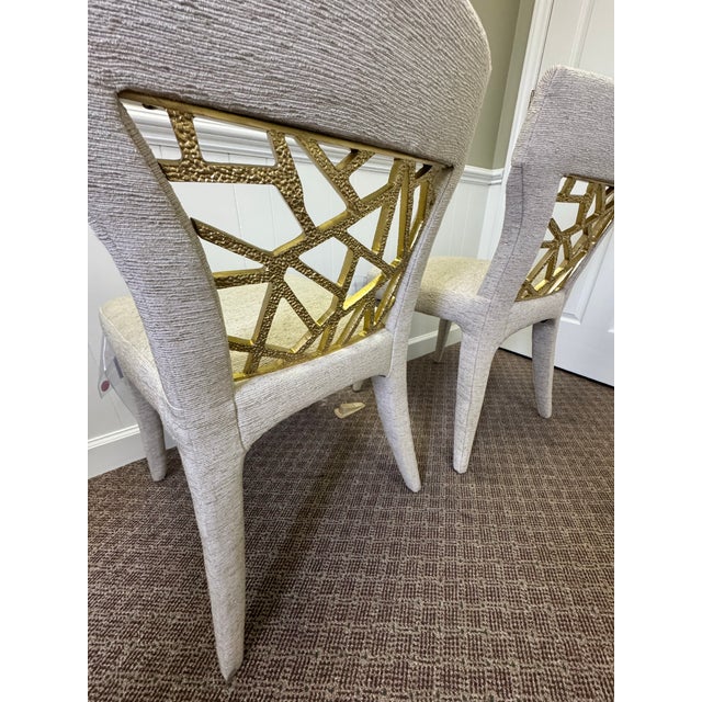 2020s Baker Furniture Luxe Filigree Dining Side Chair- Set of 4 For Sale - Image 5 of 11