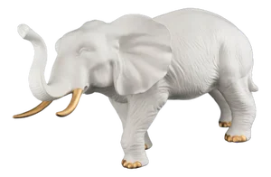 Italian African Ceramic Mother Elephant Parts Gold Sculpture by VG Design and Laboratory Department