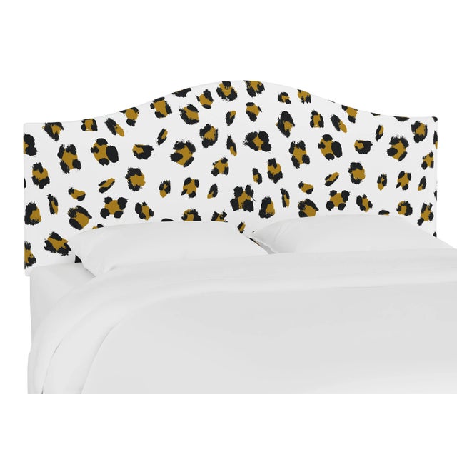 Not Yet Made - Made To Order Kenmore Headboard in Ochre Brush Cheetah, King For Sale - Image 5 of 5