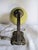 Vintage Art Deco Bauhaus German Desk Lamp in Bronze with Opaline Glass Shade, 1930s For Sale - Image 4 of 11