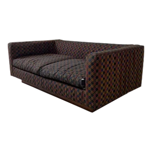 Edward Wormley for Dunbar Walnut Platform Sofa Loveseat