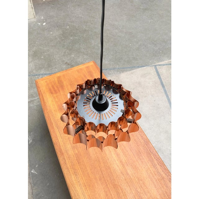Mid-Century Modern Swiss Copper Type 810 Pendant Lamp by Hans Zender for Temde For Sale - Image 11 of 18