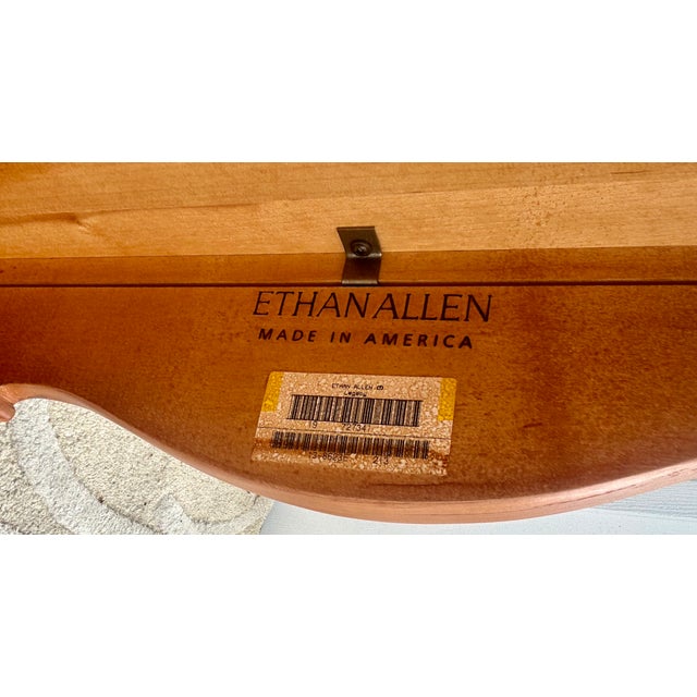 French Country Vintage Pair of Ethan Allen Country French Syle Carved Side Tables For Sale - Image 3 of 15