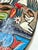 Vintage Mexican Hand-Painted Terracotta Folk Art Mask With Fish For Sale - Image 4 of 9