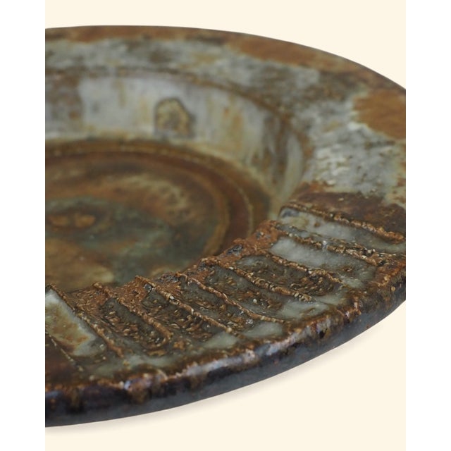 Ceramic Brutalist Plate by Axella, Denmark, 1970s For Sale - Image 7 of 10