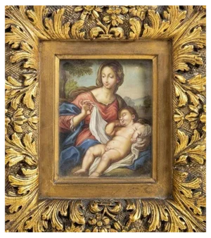 Antonio Allegri, Our Lady with Jesus, 16th Century, Oil on Panel, Framed