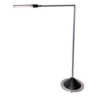 Italian Modernist Steel and Aluminum Floor Lamp by F.A. Porsche for Luci, 1980s For Sale