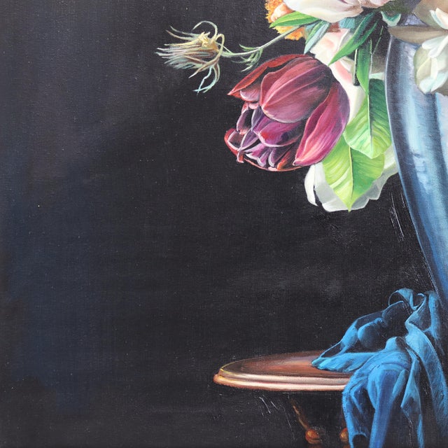 I Want That Kind of Forever That Burns Bright - Original Floral Bouquet Still Life Oil Painting For Sale In Los Angeles - Image 6 of 9