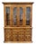 High End Vintage Solid Oak Rustic European 62" Buffet W. Lighted Display China Cabinet 7080-67 / 7080-68 For Sale
