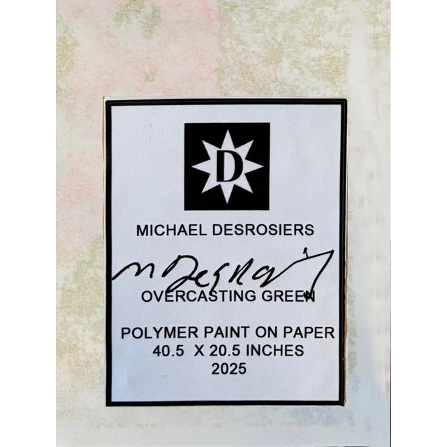 2020s "Overcasting Green" by Michael DesRosiers Acrylic Paint on Paper (2025) For Sale - Image 5 of 5