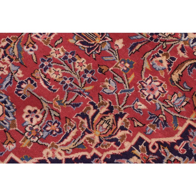 Textile Art Nouveau Persian Red/Purple Wool Rug - 8'0'' X 11'7'' For Sale - Image 7 of 10