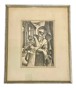 Vintage Lithograph "The Actor" Pencil Signed and Titled C.1940