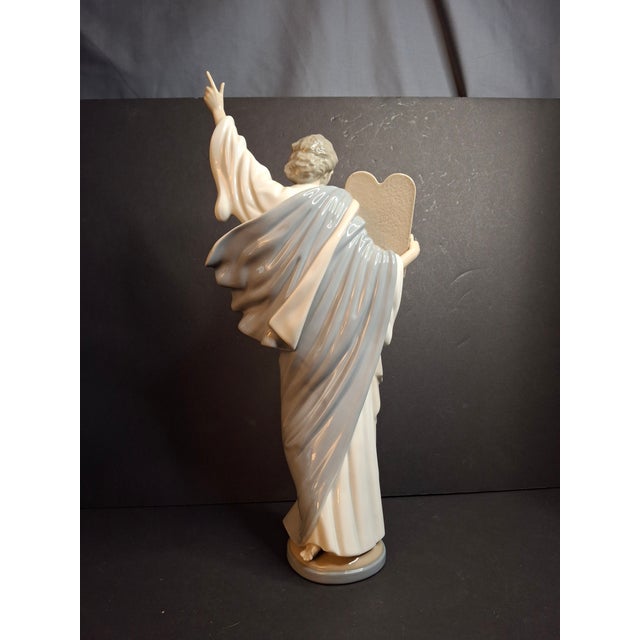 1980s Lladro Moses Figurine 5170 Ten Commandments Porcelain Statue Box Vintage Judaica For Sale - Image 5 of 17