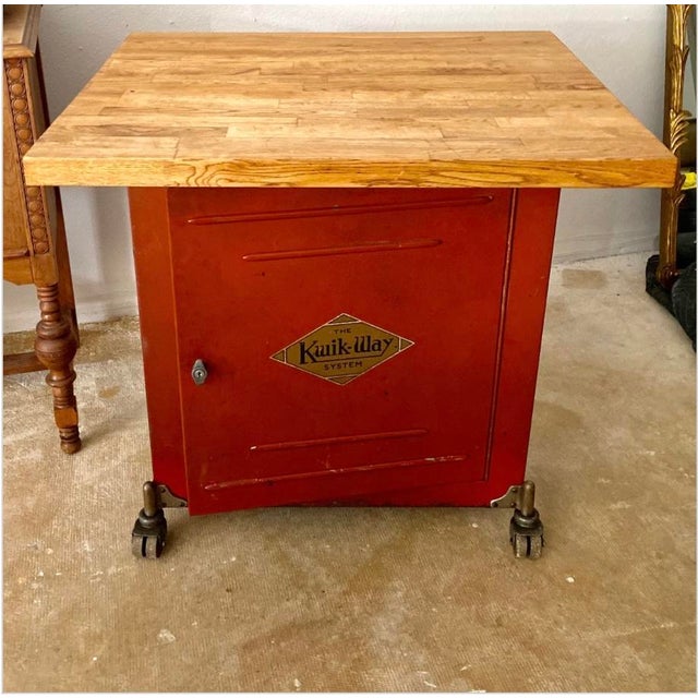 The Kwik Way System Rolling Valve Cart Repurposed as a Bar Service Cart. All the electric outlet run just fine. The color...