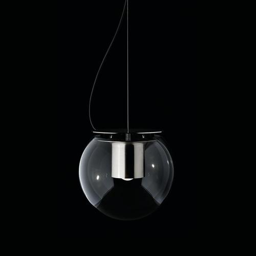 Joe Colombo Nickel Globe Pendant Lamps by Joe Colombo for Oluce, Set of 2 For Sale - Image 4 of 7