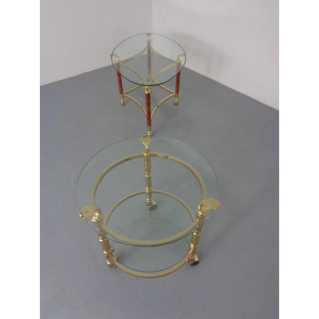 Hollywood Regency Glass Tables, Italy, 1970s, Set of 2 For Sale - Image 6 of 18