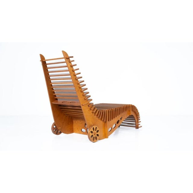 Mid-Century Wooden Lounge Chair, Italy, 1960s For Sale - Image 12 of 14