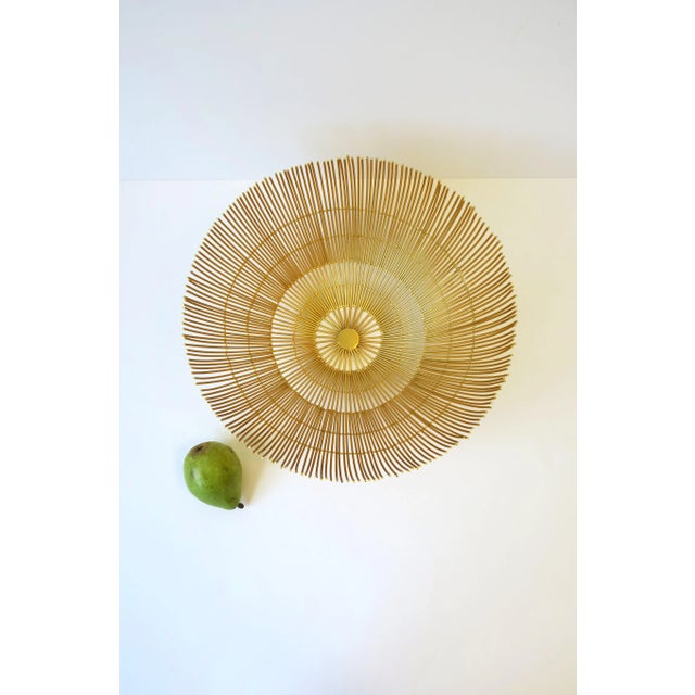 Gold Centerpiece Fruit Vegetable Bowl Basket For Sale - Image 9 of 11