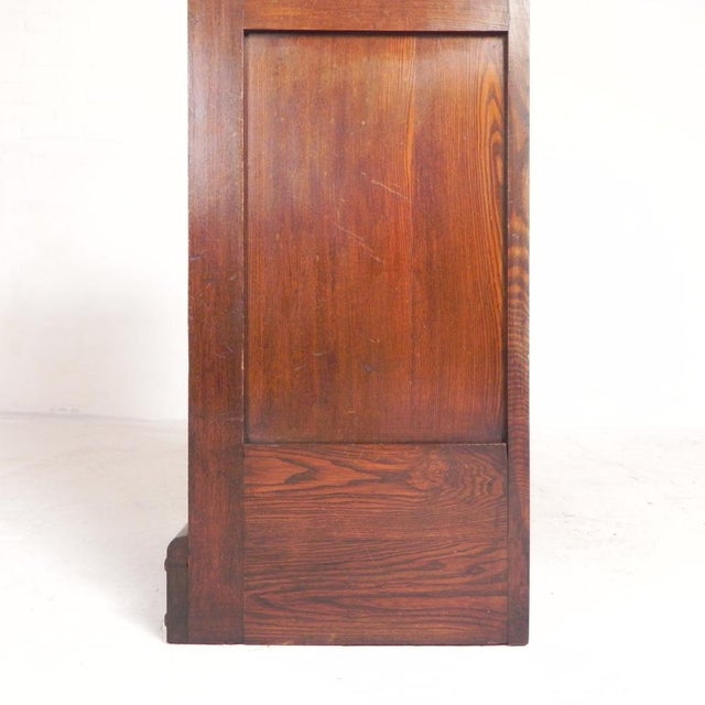 Oak Roller Shutter Cabinet with Shutter, 1930s For Sale - Image 11 of 18