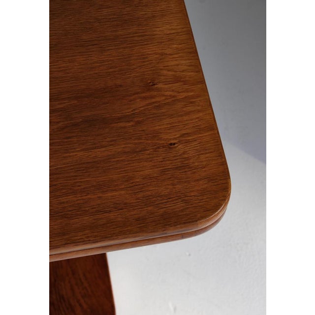 Wood Art Deco Patinated Oak Table, 1930s For Sale - Image 7 of 18