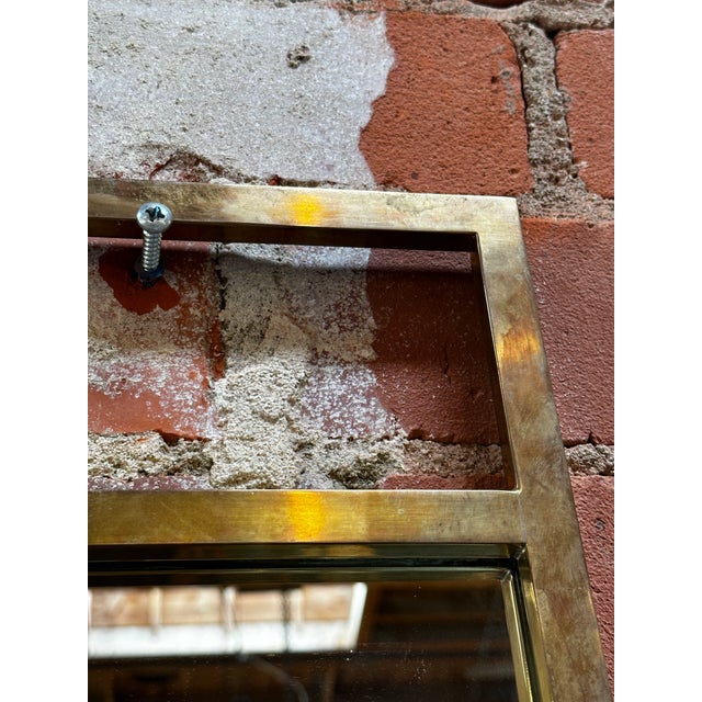 1960s Mid Century Italian Square Wall Mirror 1960 For Sale - Image 5 of 7