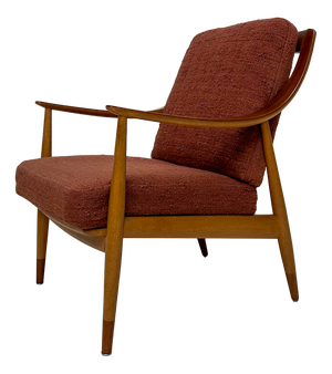 Vintage Danish FD 145 Armchair in Oak by Peter Hvidt & Orla Mølgaard ​​nielsen, 1950s