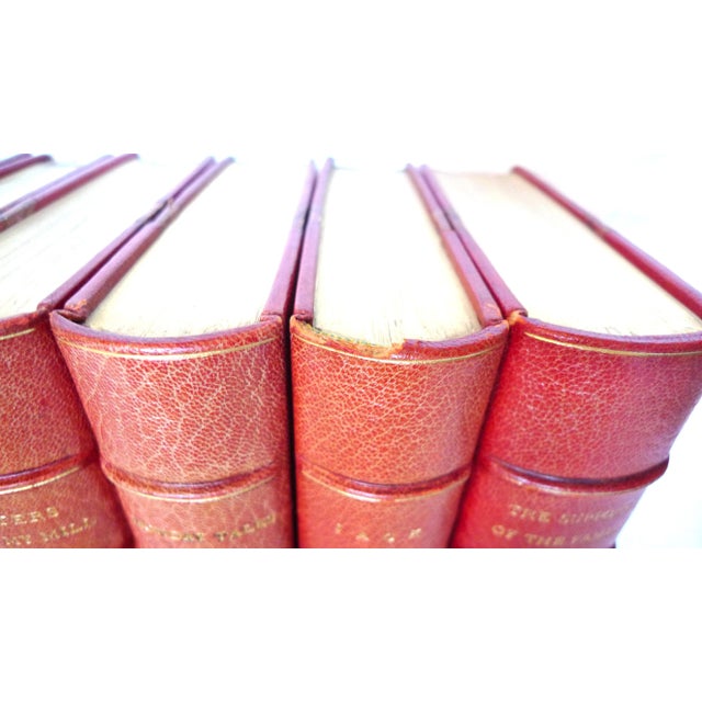 Late 19th Century Late 19th Century Illustrated Red Leather Volumes, the Works of Alphonse Daudet - 11 Books. For Sale - Image 5 of 13