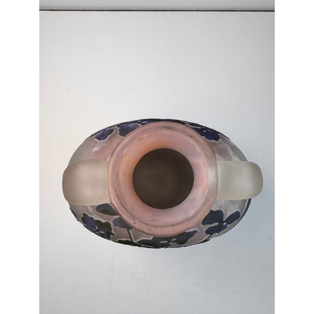 Amethyst Emile Galle Hydrangea Vase For Sale - Image 8 of 11