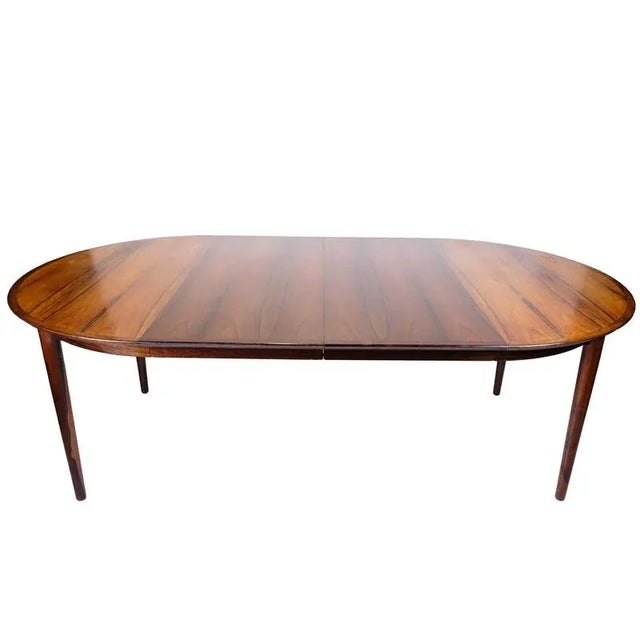 Wood Round Extendable Dining Table in Rosewood by Arne Vodder, 1960s For Sale - Image 7 of 11