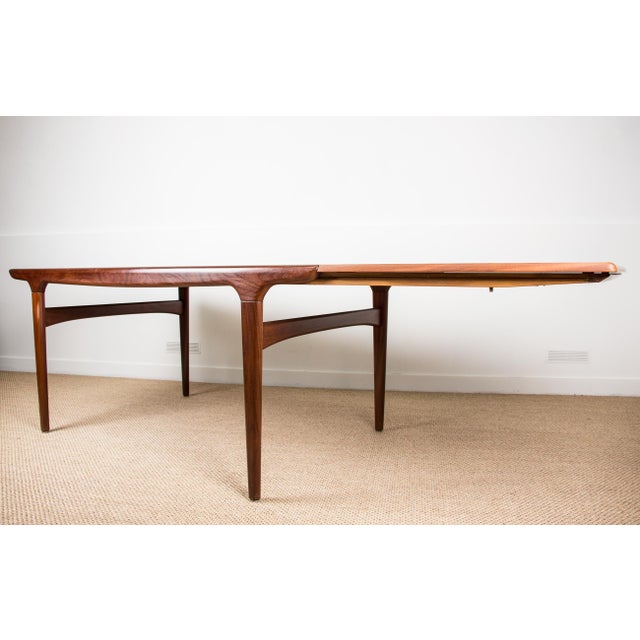 Brown Danish Extendable Teak Dining Table by Johannes Andersen for Uldum Mobelfabrik, 1960 For Sale - Image 8 of 13