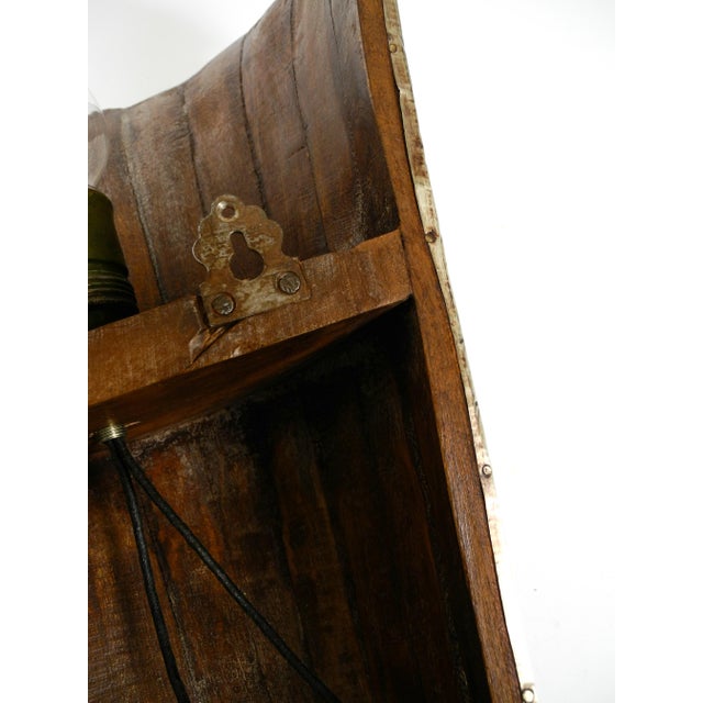 Large Wall Lamp in Aluminum-Plated Wood, 1950s For Sale - Image 9 of 14