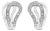 .925 Sterling Silver Pave-Set Diamond Accent Horseshoe Hoop Earring (I-J Color, I1-I2 Clarity) For Sale