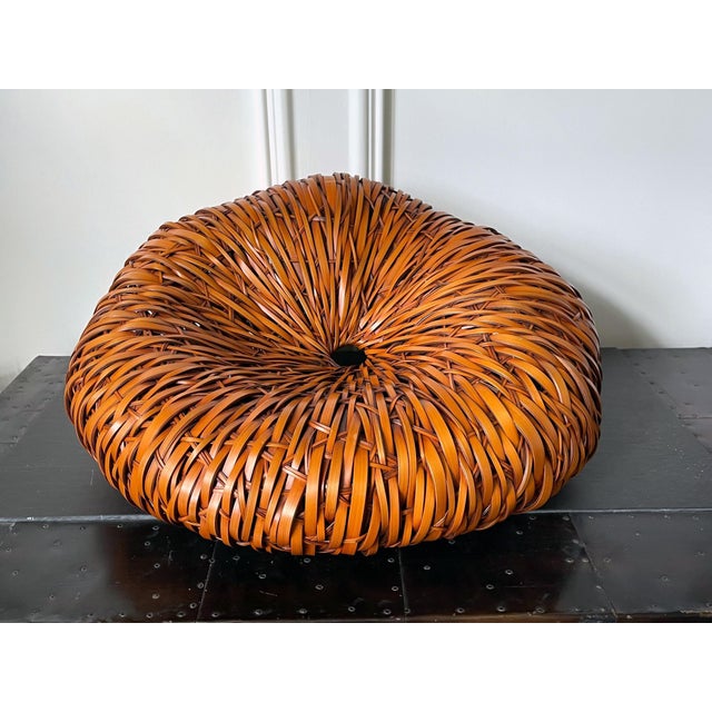 Large Contemporary Japanese Woven Bamboo Sculpture Mimura Chikuho For Sale - Image 13 of 16