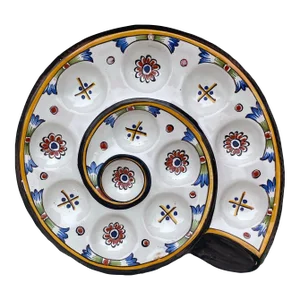 19th Century Majolica Snail Platter Saint Clement