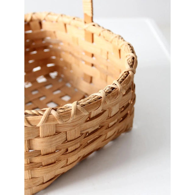 Vintage Splint Weave Basket For Sale - Image 12 of 13