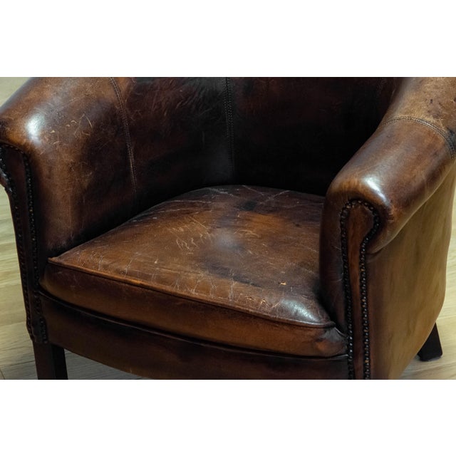 Mid-Century Modern Swedish Sheepskin Leather Armchair, 1960s For Sale - Image 3 of 15
