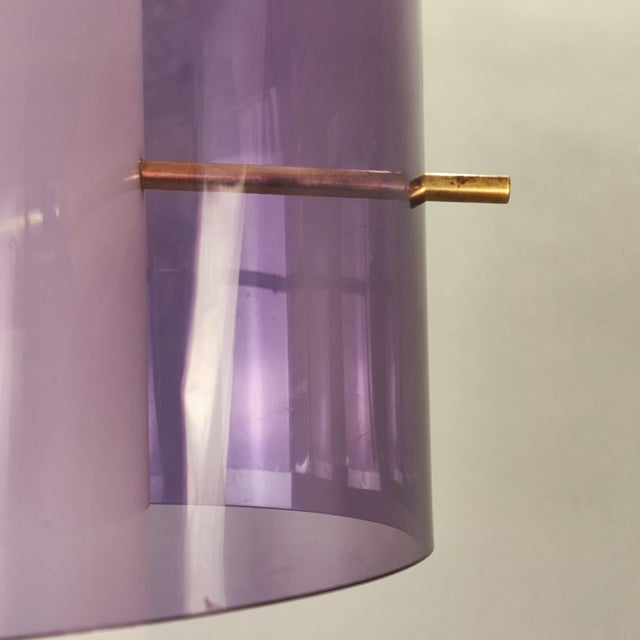 Vintage Floor Lamp with Purple Shade, 1970s For Sale - Image 4 of 9