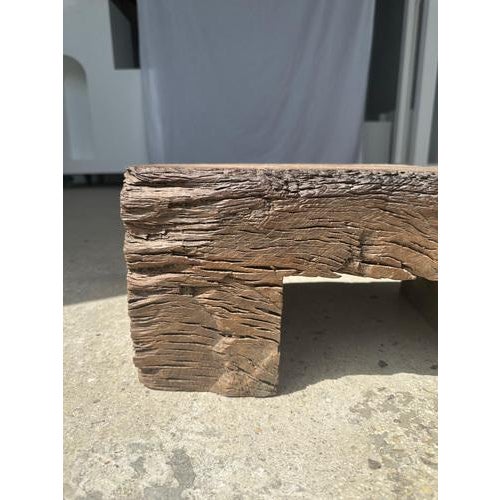 Small Stool in Organic Teak For Sale - Image 12 of 18