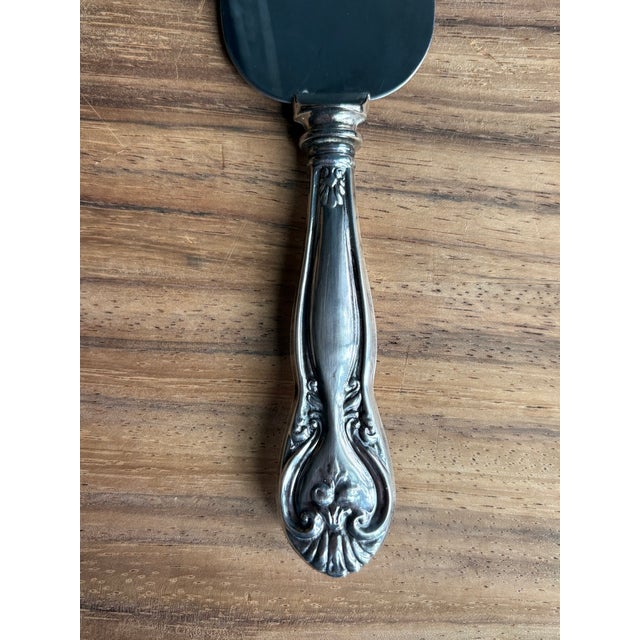 Mid-Century Modern 1966 Mid-Century Modern Sterling Silver Handle Cake Server, Inscribed For Sale - Image 3 of 6