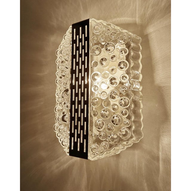 Vintage Bubble Glass and Chrome Sconces, 1970s, Set of 2 For Sale - Image 11 of 15