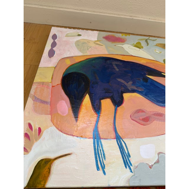 “Crow Rules” a Fun Bird Painting by LWren Walraven For Sale - Image 11 of 14
