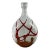 Vintage Studio Pottery Vase, Abstract Red Calligraphy, 1970s Mid-Century For Sale
